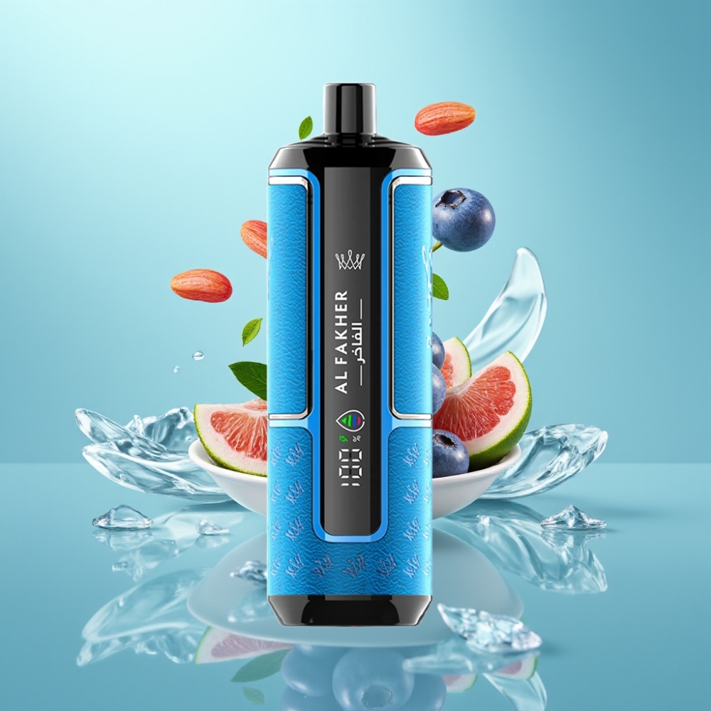 Al Fakher Crown Bar 15K Hypermax Disposable Vape Kit Blueberry Gum – 22ml 15K Puffs 6mg