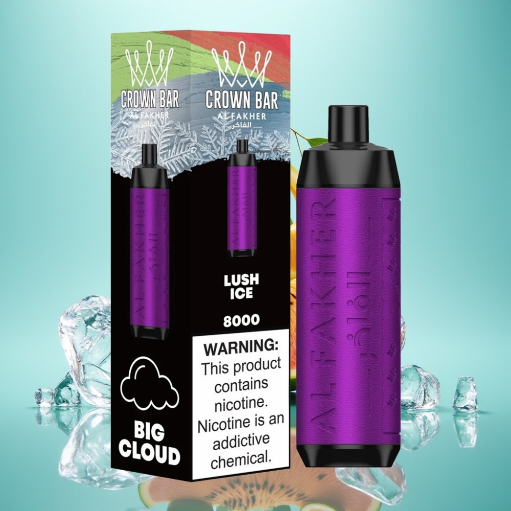 Al Fakher Crown Bar 8000 Crystal Disposable Vape Ice Lush - 18ml 8000 Puffs USB-C
