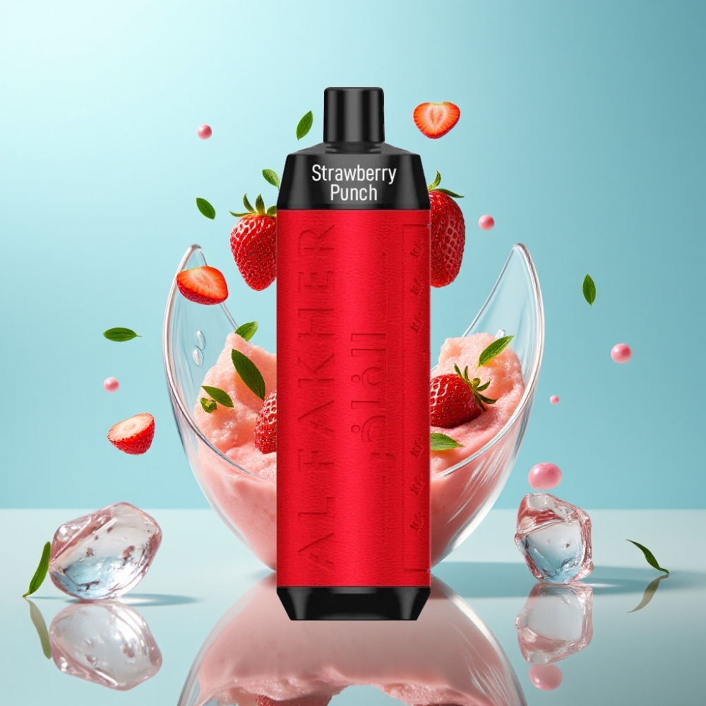 Al Fakher Crown Bar 8000 Crystal Disposable Vape Strawberry Punch 18mL 5mg 8000 Puffs