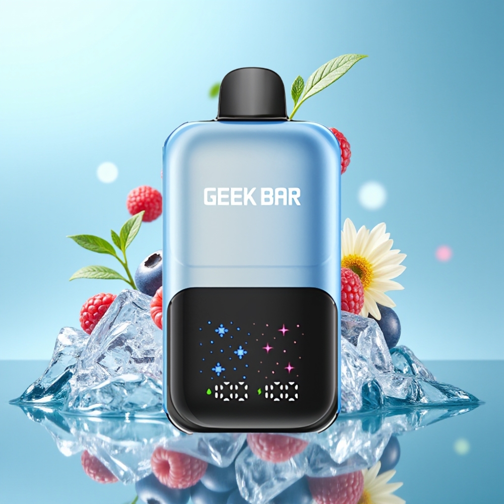 GEEK BAR 2GO Blueberry Raspberry Ice 20mL 50K Puffs Dual Tanks Rechargeable