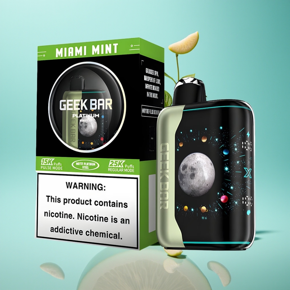 GEEK BAR Platinum Edition Miami Mint 25000 Puffs 20mL 2 Nicotine USB-C