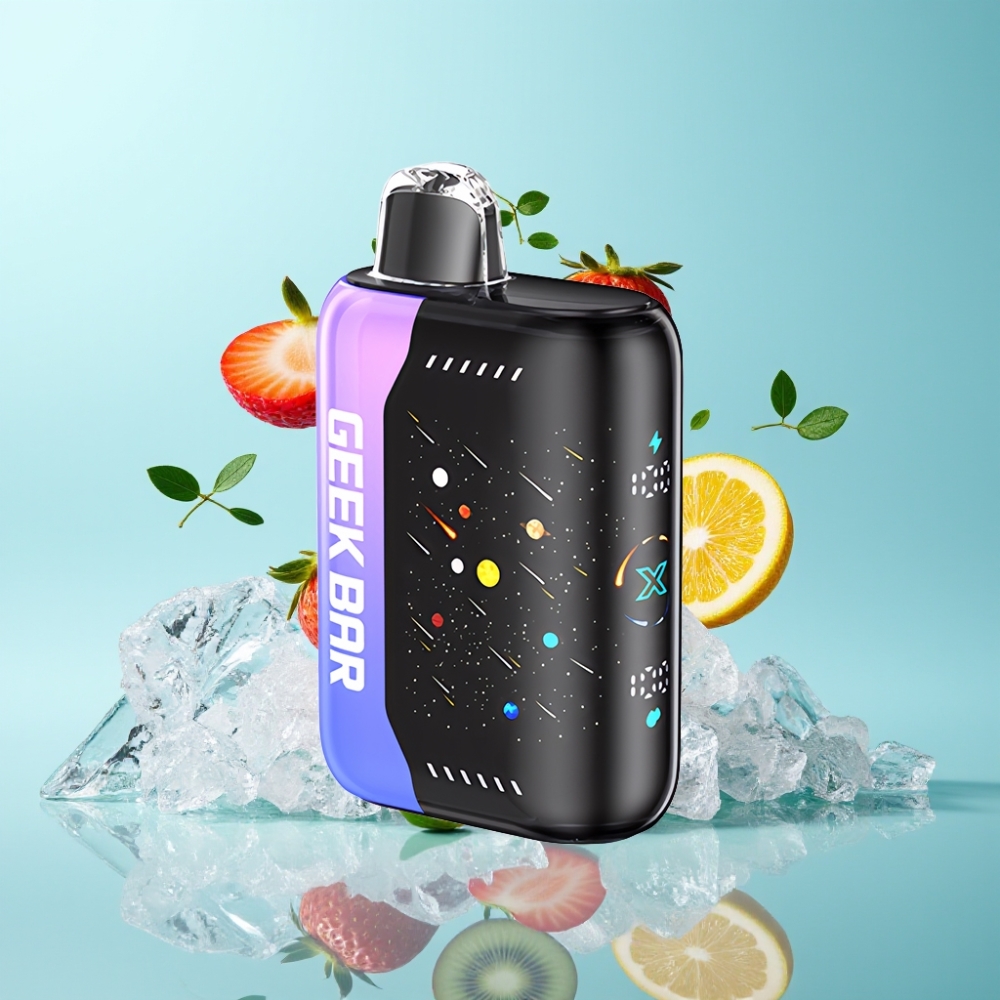 GEEK BAR Pulse X Meteor 42K Puffs Strawberry Kiwi Ice 820mAh Dual Mesh Coil