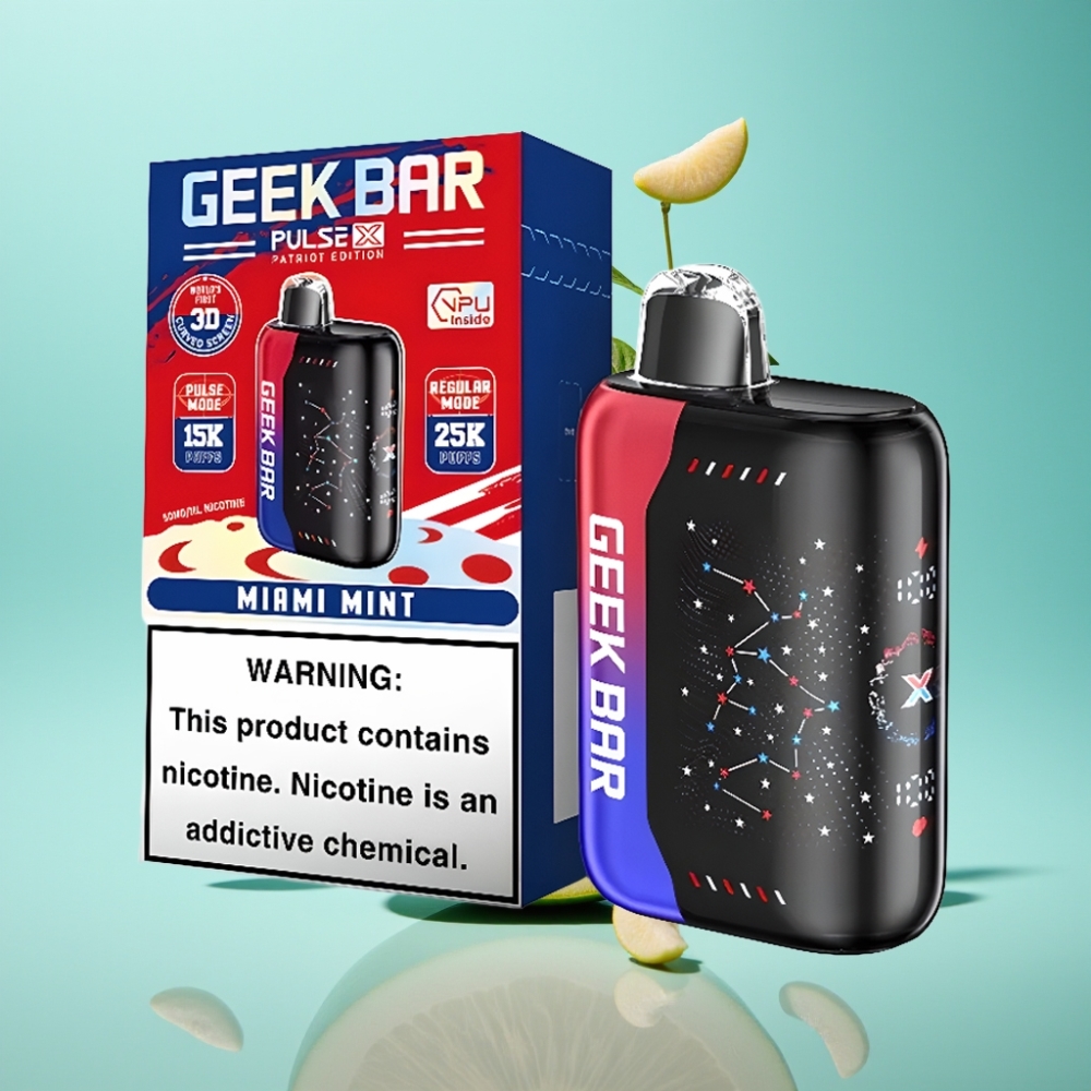 Geek Bar Pulse X 25000 Puffs Patriot Editon 18mL Dual Mesh Coil USB-C