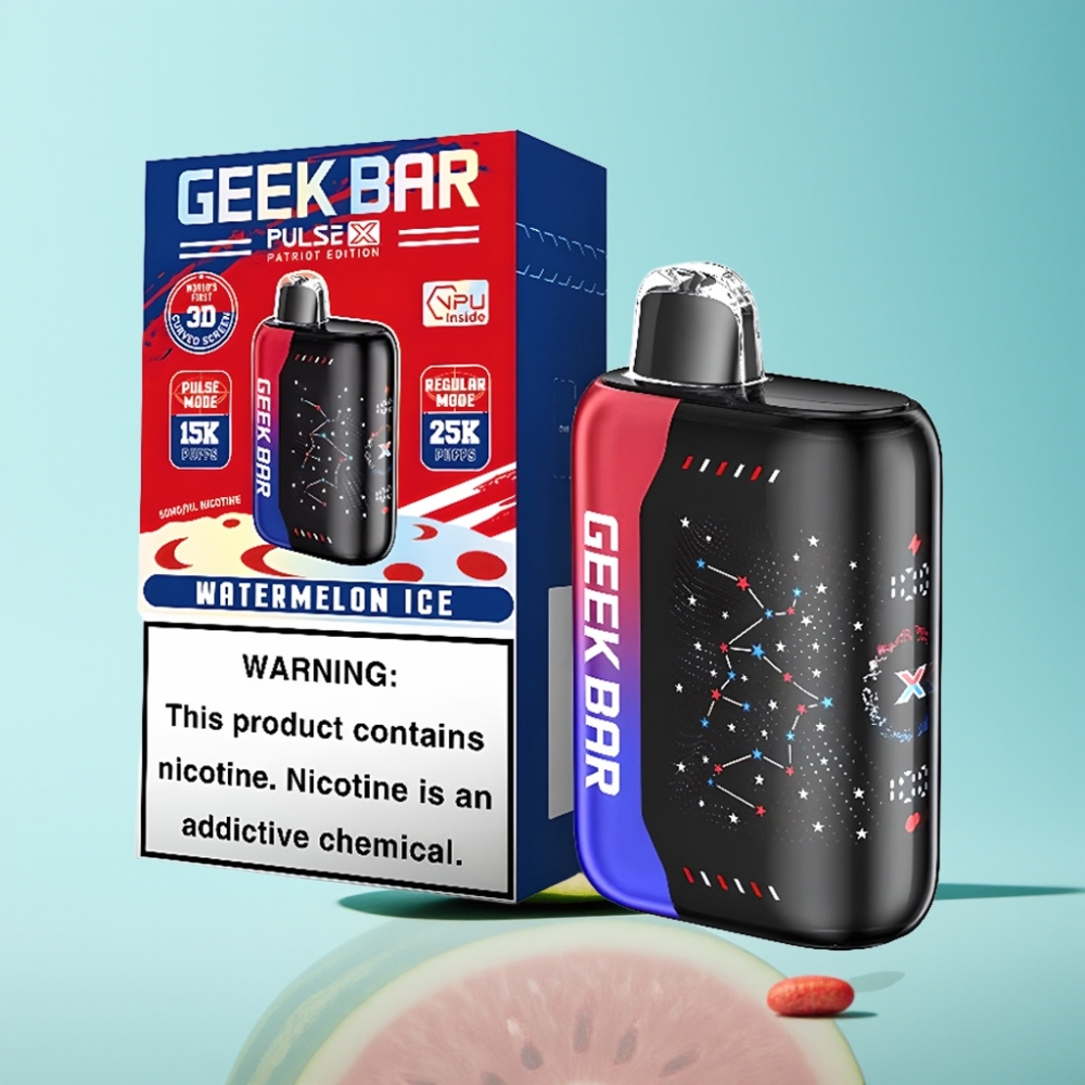 Geek Bar Pulse X 25000 Puffs Patriot Editon 18mL Dual Mesh Coil USB-C