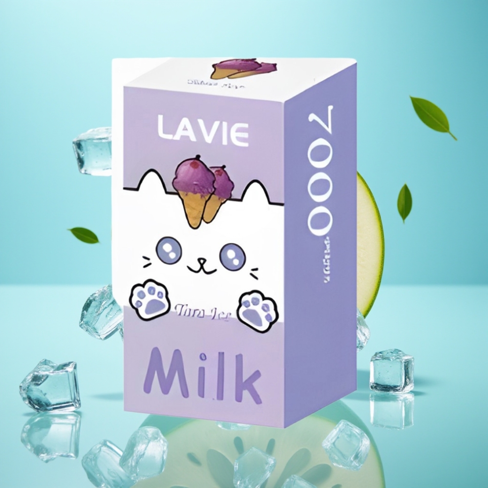 LAVIE Milk 7000 Puffs Disposable Vape Taro Ice – 16ML 600mAh Type C