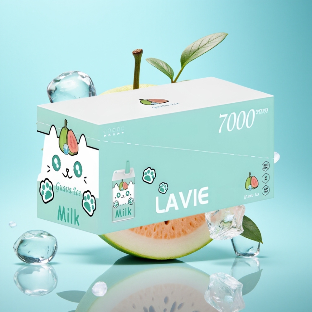 LAVIE Milk 7000 Puffs Guava Ice Disposable Vape – 16ML 600mAh Type C