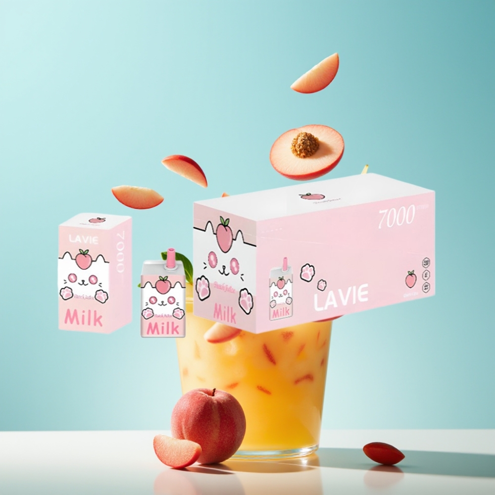 LAVIE Milk 7000 Puffs Peach Juice Disposable Vape - 16ML 600mAh Type C