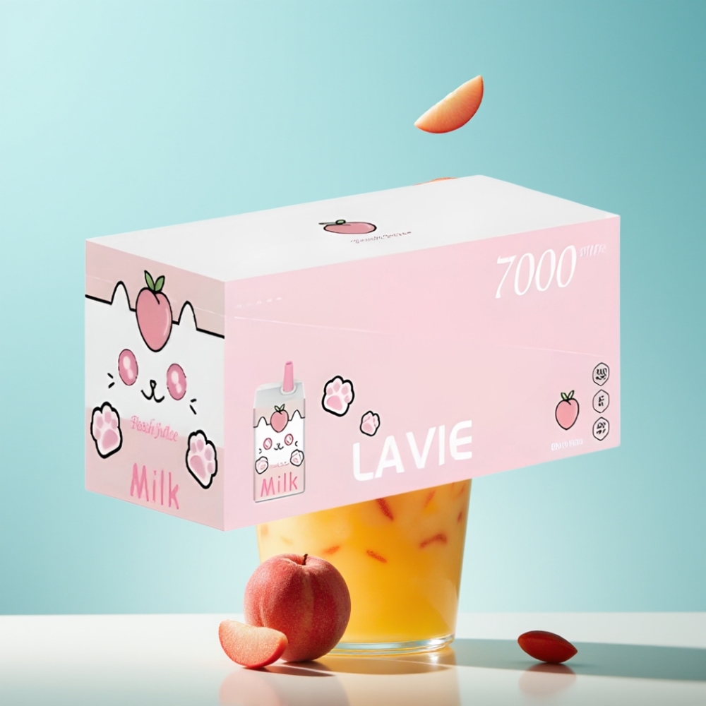 LAVIE Milk 7000 Puffs Peach Juice Disposable Vape - 16ML 600mAh Type C