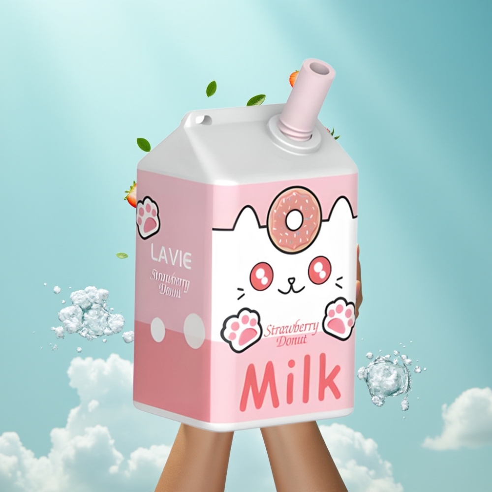 LAVIE Milk Strawberry Donut 7000 Puffs Disposable Vape – 16ML 600mAh Type C