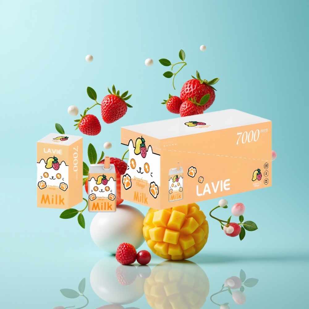 LAVIE Milk Strawberry Mango 7000 Puffs Disposable Vape – 16ML 600mAh Type C