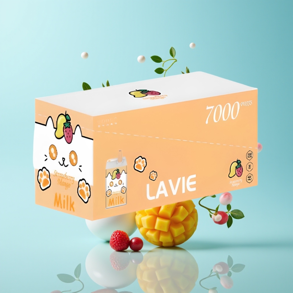 LAVIE Milk Strawberry Mango 7000 Puffs Disposable Vape – 16ML 600mAh Type C