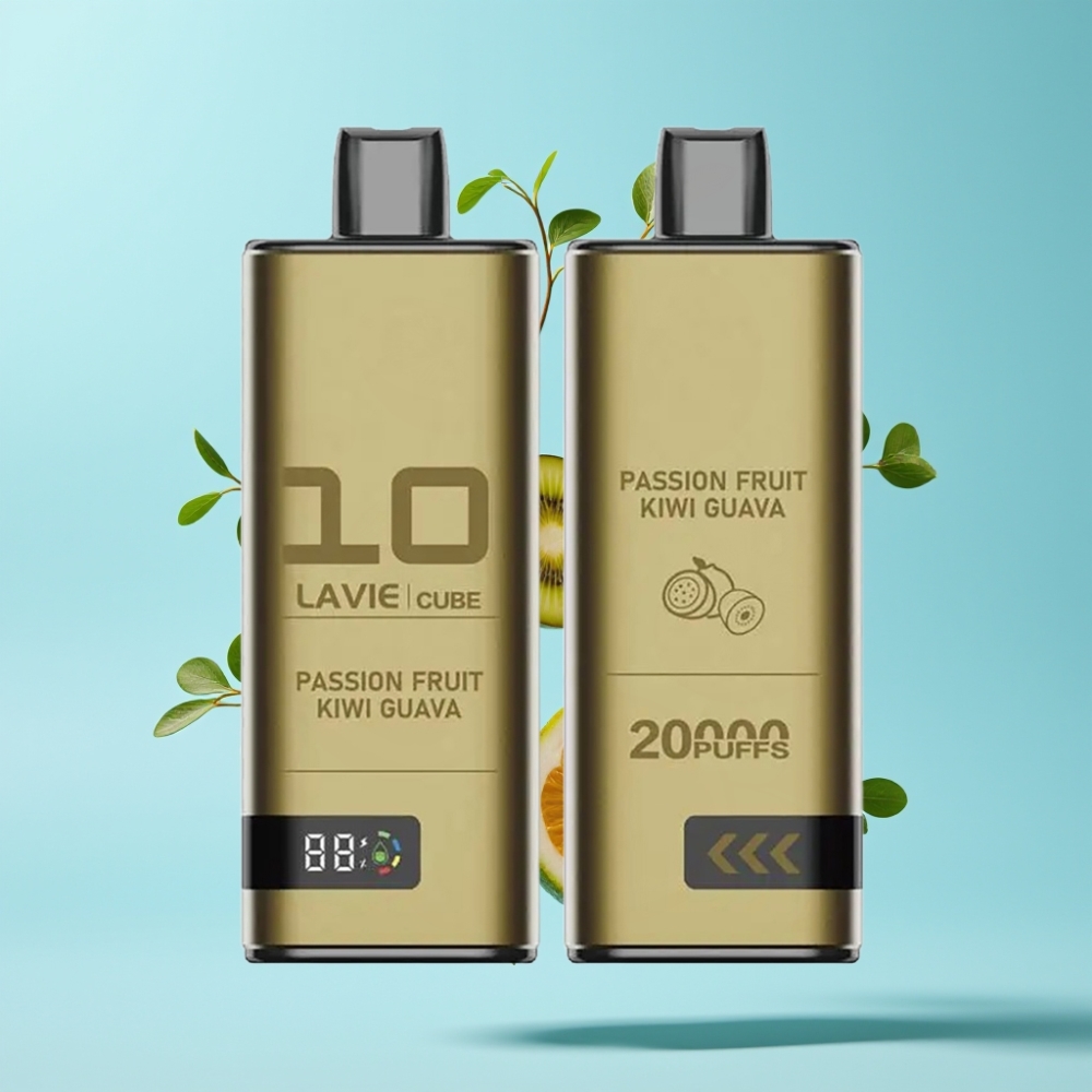 Lavie Cube 20000 Puffs Disposable Vape Passion Fruit Kiwi Guava 28mL 2/5 Type-C