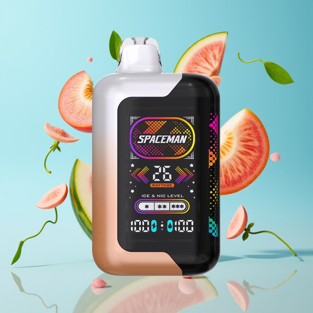 SMOK SPACEMAN SP40000 Zero Nicotine Disposable Vape - 20ml 1000mAh Juicy Peach Watermelon 40000 Puffs