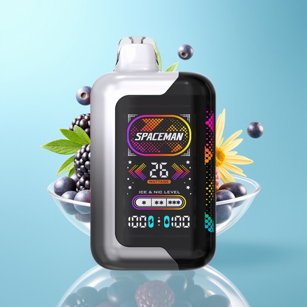 SMOK SPACEMAN SP40000 Zero Nicotine Disposable Vape Blackberry Razz 20mL 40000 Puffs 1000mAh