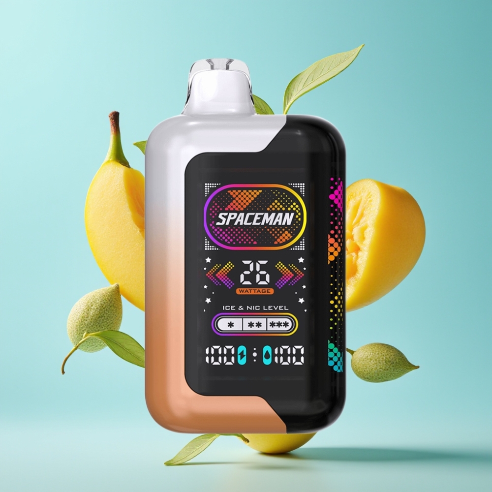 SMOK SPACEMAN SP40000 Zero Nicotine Disposable Vape Sour Mango Honey Dew 20ml 40000 Puffs 1000mAh Rainbow Light