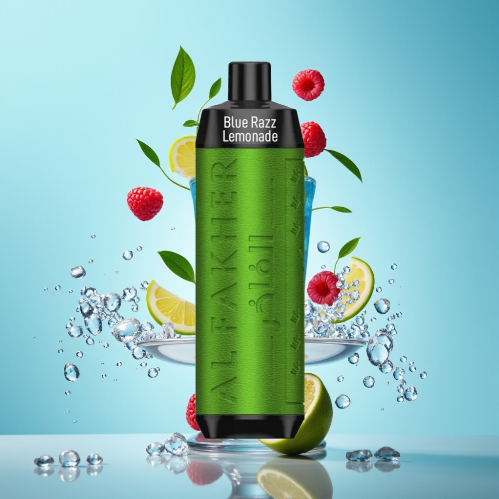 Al Fakher Crown Bar 8000 Crystal Disposable Vape Blue Razz Lemonade, 18ml, 8000 Puffs, USB-C