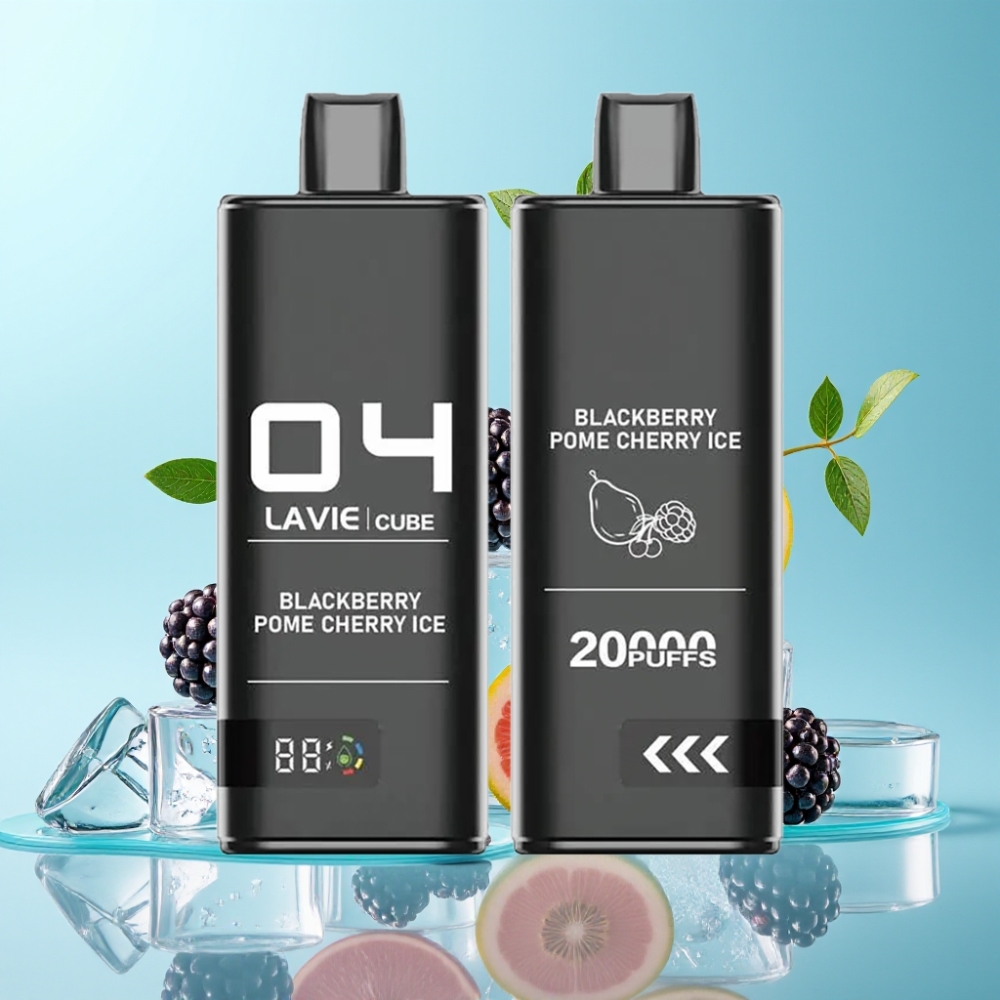 Lavie Cube 20000 Puffs Disposable Vape Blackberry Pome Cherry Ice 28mL 600mAh Type-C